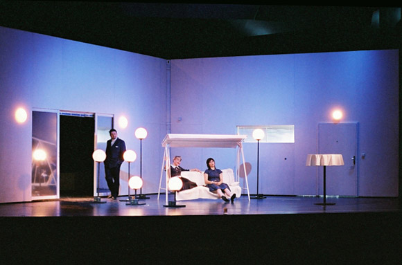 cosi fan tutte img04: title: cosi fan tutte img04<br>  author: donmartin supersets 2004<br>  description: paolo ruggiero, arpine rahdjian, michaela selinger<br>  keywords: renate martin, andreas donhauser, supersets, michael sturminger, mozart, stadttheater klagenfurt  